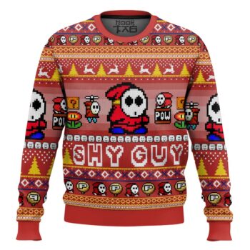 Shy Guy Mario Bros Ugly Christmas Sweater