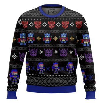 Xmas in Disguise Transformers Ugly Christmas Sweater