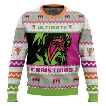 Ultimate Warrior Christmas Pro Wrestling Ugly Christmas Sweater