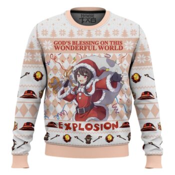 God's Blessing on this Wonderful World Explosion KonoSuba Ugly Christmas Sweater