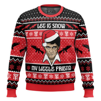 Let It Snow Scarface Ugly Christmas Sweater