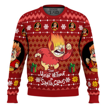 Heat Miser The Year Without a Santa Claus Ugly Christmas Sweater