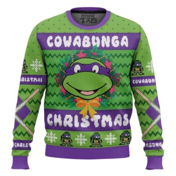 Cowabunga Donatello Christmas Teenage Mutant Ninja Turtles Ugly Christmas Sweater