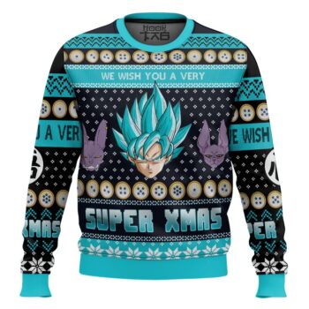 A Very Saiyan Christmas Dragon Ball Z Ugly Christmas Sweater