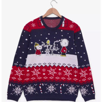 Peanuts Snoopy & Charlie Brown Holiday Ugly Christmas Sweater