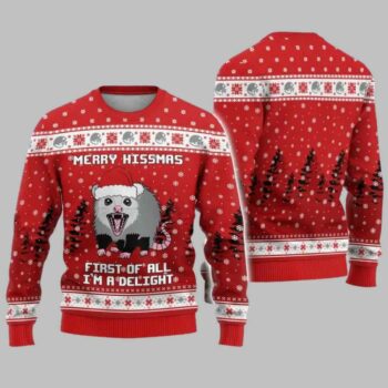 Possum Opossum Ugly Christmas Sweater