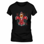 Red Football Fleur d lis T-Shirt