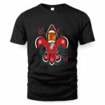 Red Football Fleur d lis T-Shirt