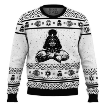 Star Wars Darth Vader White Pattern Xmas Gifts Ugly Christmas Sweater