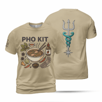 Seattle Mariners 2025 Pho Kit Trident Serpent T-Shirt Sand