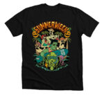 Summerween Surf Monsters Halloween T-Shirt