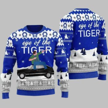 Supernatural Dean Singing Eye Of The Tiger Ugly Christmas Sweater
