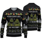 Teenage Mutant Ninja Turtles Pizza Dude Is Got 30 Seconds Ugly Christmas Sweater