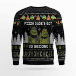 Teenage Mutant Ninja Turtles Pizza Dude Is Got 30 Seconds Ugly Christmas Sweater
