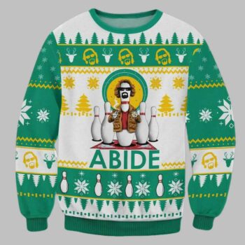 The Big Lebowski Abide Ugly Christmas Sweater
