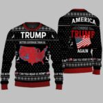 Trump Can you Hear Us Now Make America Great Again Ugly Christmas Sweater