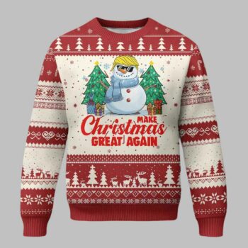 Trump Snowman Make Christmas Great Again Ugly Christmas Sweater