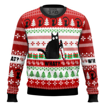 What Black Cat Ugly Christmas Sweater