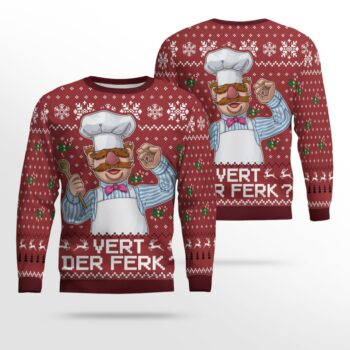 Vert Der Ferk The Muppet Show Ugly Christmas Sweater