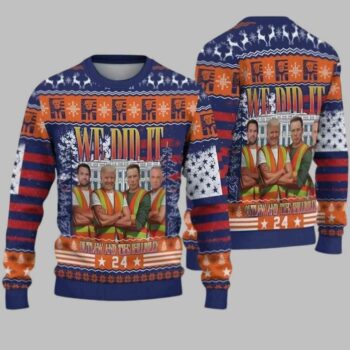 We Did It Outlaw And The Hillbilly 2024 Ugly Christmas Sweater