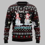 Wine Snowmies Ugly Christmas Sweaters