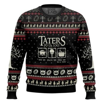 Taters Potatoes Ugly Sweater- Taters Potatoes Sweater- Christmas Sweater- Lord Of The Rings - Ugly Christmas Sweater- Jumper