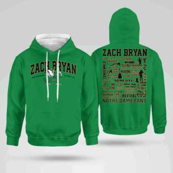Zach Bryan Notre Dame Football 2025 Hoodie