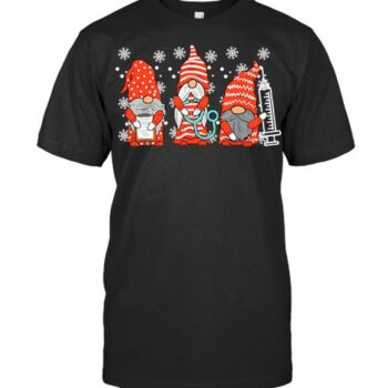 Nurse Christmas Gnomes Cute Xmas Scrub Top For Nurses Women T Shirt