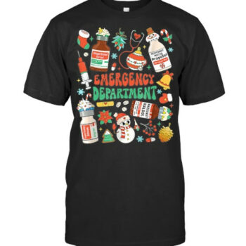 Christmas Er Nurse Emergency Department Er Ed Nurse Tech T Shirt