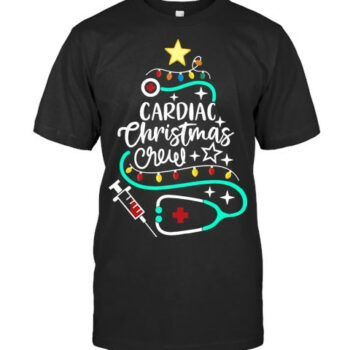 Cardiac Christmas Crew Cardiac Nurse Cardiac Techs Secretary T Shirt