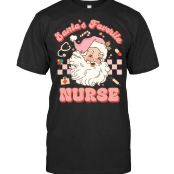 Womens Groovy Santas Favorite Nurse Christmas Rn Er Icu Sweatshirt