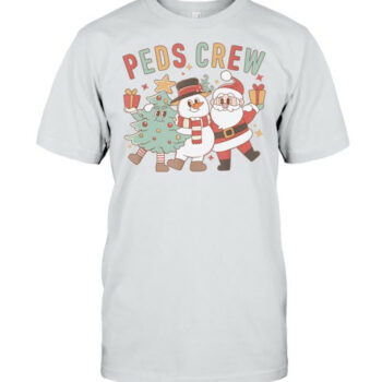 Retro Peds Crew Christmas Pediatric Nurse Nursing Group T Shirt