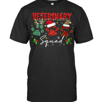 Veterinary Squad Paw Christmas Vet Tech Xmas Pajama Vet T Shirt