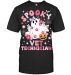 Spooky Vet Technician Halloween Veterinary Tech Groovy Vet T Shirt