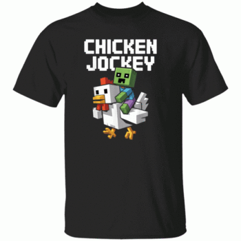 Chicken Jockey Pixel Funny T-Shirt