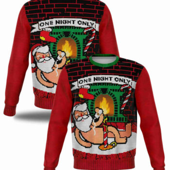 Sexy Night With Santa Ugly Christmas Sweater 2025