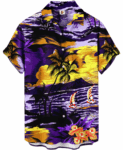 Tropical Palm Tree Hawaiian Shirt – Purple and Yellow Aloha