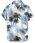 Palm Tree Hawaiian Shirt – Blue and White