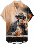 Chimpanzee Bar Hawaiian Shirt – Novelty Casual