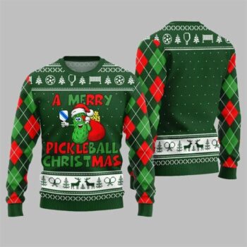 2025 Christmas A Merry Pickleball Christmas Ugly Sweater