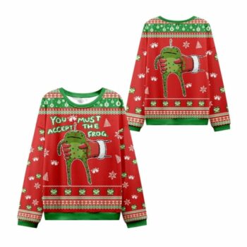2025 Christmas Accept Japanese Frog Ugly Sweater