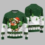 2025 Christmas Adorable Santa Cow Ugly Christmas Sweater
