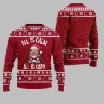 2025 Christmas All Is Calm Capybara Ugly Christmas Sweater