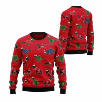 2025 Christmas Amazing Dinosaur Ugly Christmas Sweater