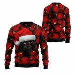 2025 Christmas Black Cat Christmas Ugly Christmas Sweater-1-2