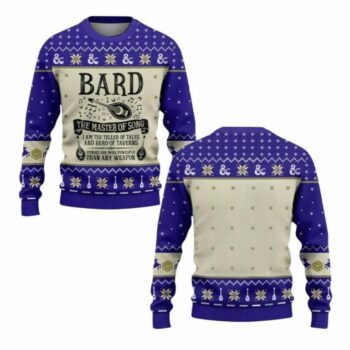 2025 Christmas DND Bard The Master Of Song Ugly Sweater