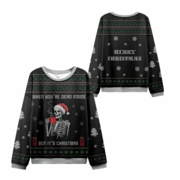 2025 Christmas Dead Inside Festive Outside Ugly Sweater