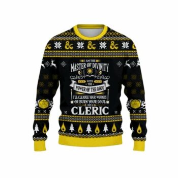 2025 Christmas DnD I Am The Master Of Divinity Ugly Christmas Sweater
