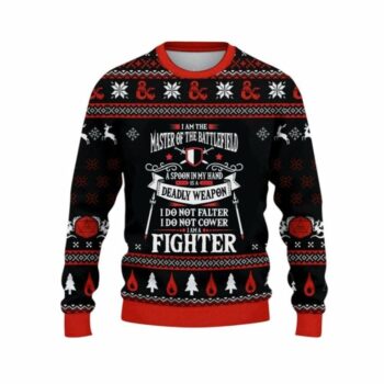 2025 Christmas DnD I am the Master of the Battlefield Ugly Sweater
