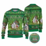 2025 Christmas The Grnch & Max with Sleigh Ugly Christmas Sweater-1-2